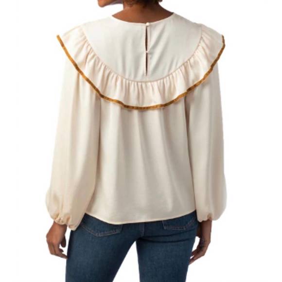 NEW CROSBY BY MOLLIE BURCH francine top in ivory - Picture 3 of 3